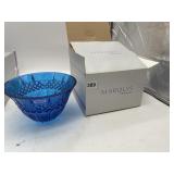 MARQUIS BY WATERFORD SHAR BLUE CUT CRYSTAL BOWL