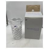 MARQUIS BY WATERFORD BASKETWEAVE CRYSTAL VASE,