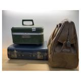 SAMSONITE GREEN VANITY CASE, TOURISTER BROWN