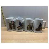 NORMAN ROCKWELL MUSEUM PORCELAIN MUGS, MARITIME