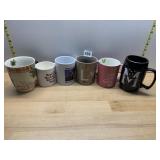 ASSORTED CERAMIC COFFEE MUGS W/ 'MERRY