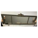 ORNATE DECORATIVE WALL MIRROR W/ INTEGRATED