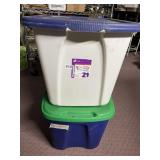 HOMZ PLASTIC STACKING STORAGE TOTE W/ LID,