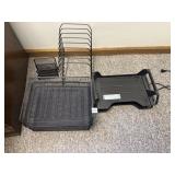 BLACK WIRE MESH STACKING LETTER TRAYS, VERTICAL