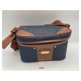 JAGUAR NAVY BLUE TRAVEL COSMETIC CASE W/ SHOULDER