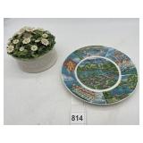 MATSUMURA & CO. IRONSTONE CHINA PLATE, CYPRESS