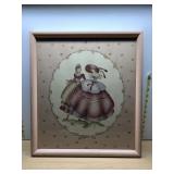 BEAUTYTONE HAND COLORED FRAMED PRINT,