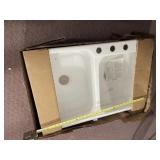 CORSCONE DOUBLE BASIN KITCHEN SINK, 3 FAUCET