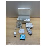 APPLE IPOD SHUFFLE, BLUE, W/ EARPODS, SYNC CABLE