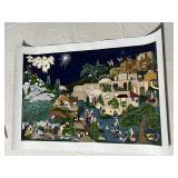 BERNADETTE MOES SERIGRAPH, 'O LITTLE TOWN'