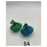 BOYD'S CRYSTAL ART GLASS HEN ON NEST DISHES,