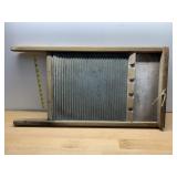 NATIONAL WASHBOARD CO. WASHBOARD, WOODEN FRAME,