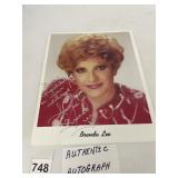 BRENDA LEE SIGNED PHOTO, W/ PERSONALIZED
