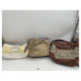 LIZ CLAIBORNE LOGO PRINT SHOULDER BAG, CITY