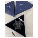 SWAROVSKI CRYSTAL SNOWFLAKE CHRISTMAS ORNAMENT