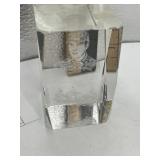 CRYSTAL LASER-ETCHED BLOCK, INTERNAL HORSE