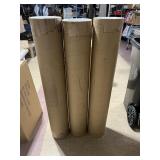 KRAFT PAPER MAILING TUBES W/ WHITE END CAPS.