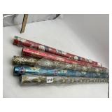 CHRISTMAS WRAPPING PAPER ROLLS, METALLIC FOIL,
