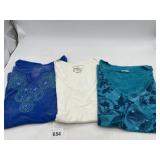 FADED GLORY, JMS V-NECK BLOUSES, MEDALLION,