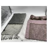 LADIES SCARVES, OMBRE CRINKLED DESIGN, PAISLEY