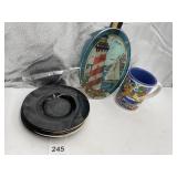 GIBSON CERAMIC MUG, STAINED GLASS LIGHTHOUSE