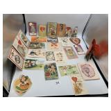 VTG ASSORTED HOLIDAY GREETING CARDS, VALENTINE'S,