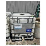WALEX PLASTIC IBC TOTE TANK, METAL CAGE FRAME,