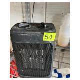BLACK ELECTRIC SPACE HEATER W/ 2 CONTROL KNOBS,