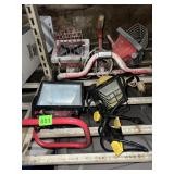 CORDED ELECTRIC PORTABLE WORK LIGHTS, RED &