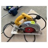 DEWALT CORDED CIRCULAR SAW W/ RED BLADE.