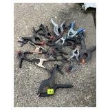 ASSORTED SPRING CLAMPS, PLASTIC & METAL