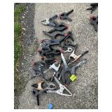 ASSORTED SPRING CLAMPS, VARIOUS SIZES, PLASTIC &