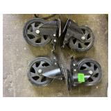 BLACK SWIVEL CASTERS, HEAVY DUTY INDUSTRIAL