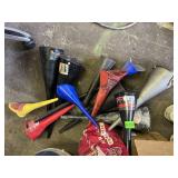 ASSORTED PLASTIC UTILITY FUNNELS, FLEXIBLE