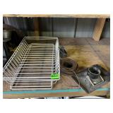 WHITE WIRE DESK ORGANIZER, COILED METAL WIRE, AC