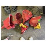 ASSORTED PLASTIC WORKSHOP FUNNELS, VARIOUS SIZES,
