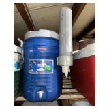 RUBBERMAID BLUE WATER COOLER W/ TOP DISPENSER