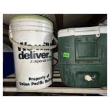 UNION PACIFIC RAILROAD PLASTIC BUCKET W/ LID,