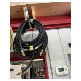 BLACK RUBBER AIR HOSE, BRASS FITTINGS, 300 PSI