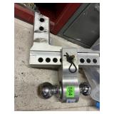 XP ALUMINUM ADJUSTABLE TRAILER HITCH, DUAL BALL