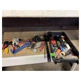 ASSORTED HAND TOOLS, WIRE STRIPPERS, PIPE CUTTER,