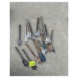 ASSORTED WOOD SPADE BITS, VARIETY OF SIZES.
