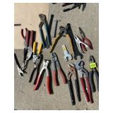 ASSORTED PLIERS, WIRE STRIPPERS, ADJUSTABLE