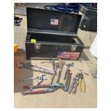 CRAFTSMAN METAL TOOLBOX W/ FLAG STICKERS,