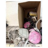 3M RESPIRATORS W/ FILTERS, ASSORTED WOOD & METAL