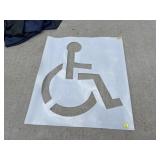 HANDICAP PARKING STENCIL.