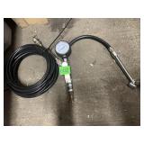 AIR HOSE W/ TIRE INFLATOR, PRESSURE GAUGE, 0-160