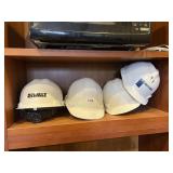DEWALT HARD HAT, WHITE PLASTIC SAFETY HARD HATS.