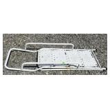 WHITE METAL FOLDING LADDER