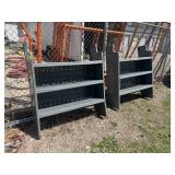 ADRIAN STEEL VAN SHELVING, GRAY STEEL, ADJUSTABLE